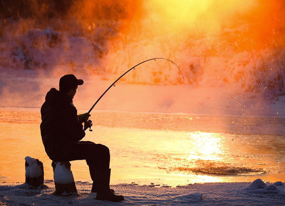 Ice Fishing On Summit Lake Halcyon Hot Springs Ice Fishing On Summit Lake Halcyon Hot Springs